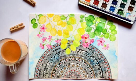 You are the creator of your career journey. Career Development and Advancement is a part of creating your success. This Image is a photo of a design and watercrafts and doodles. (photo-credit-swati-h-das-unsplash)