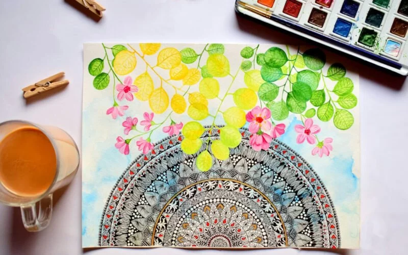 You are the creator of your career journey. Career Development and Advancement is a part of creating your success. This Image is a photo of a design and watercrafts and doodles. (photo-credit-swati-h-das-unsplash)