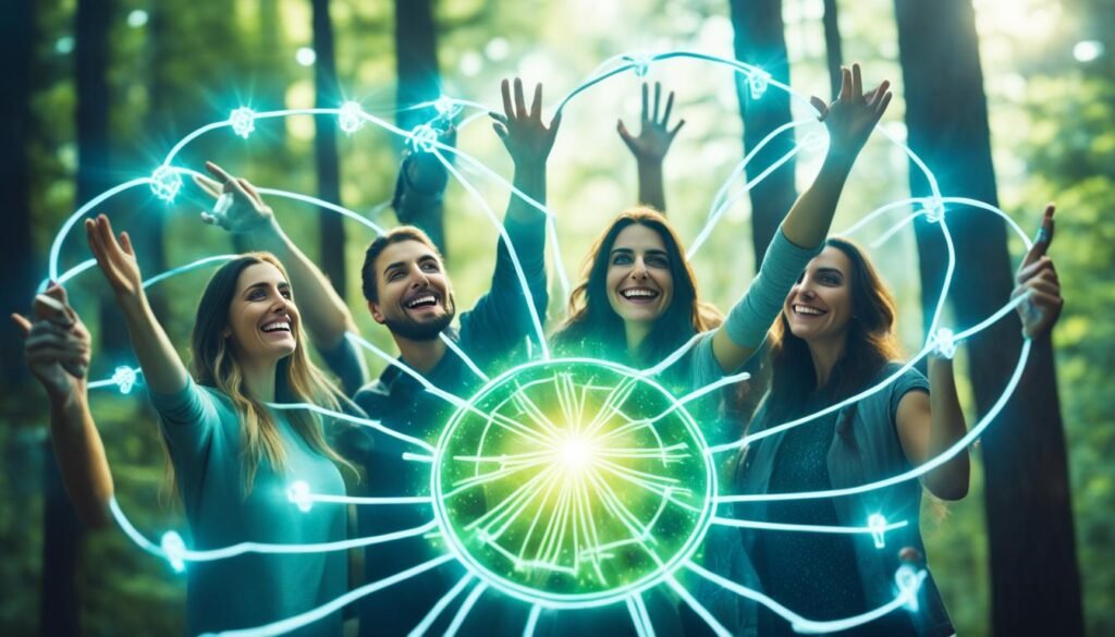 Lightworker circle and participants networking for career success as their primary intention